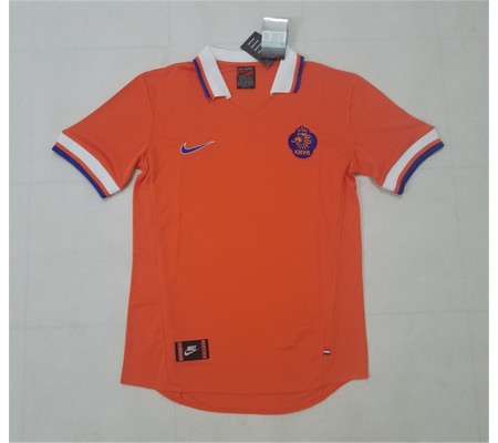 Netherlands 1998 Home Orange Soccer Jersey